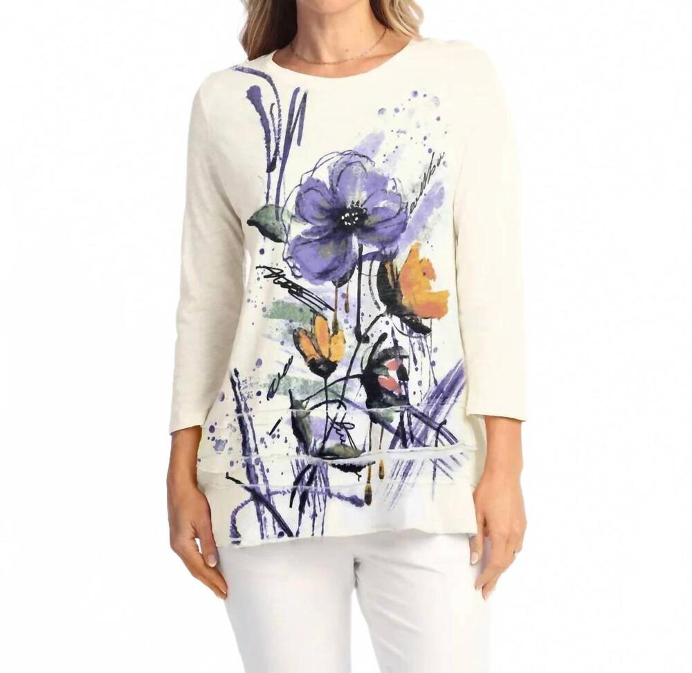 NEW JESS & JANE layered tunic top in wind flower
